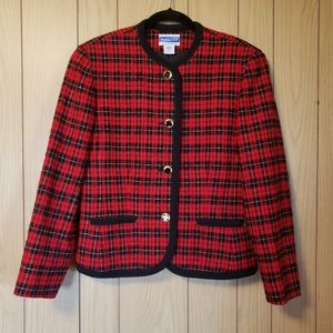 Pendleton Vintage Plaid Wool Blazer